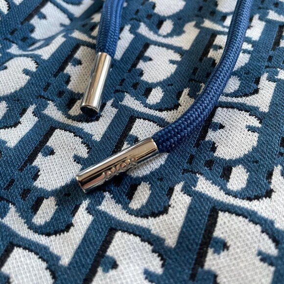 LARGE DIOR MEN'S NAVY T-SHIRT SHORT SET COTTON - Picture 5 of 12